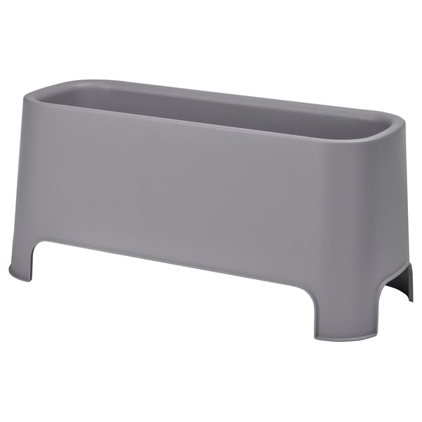 ASPAREN planter, grey outdoor, 89x38 cm