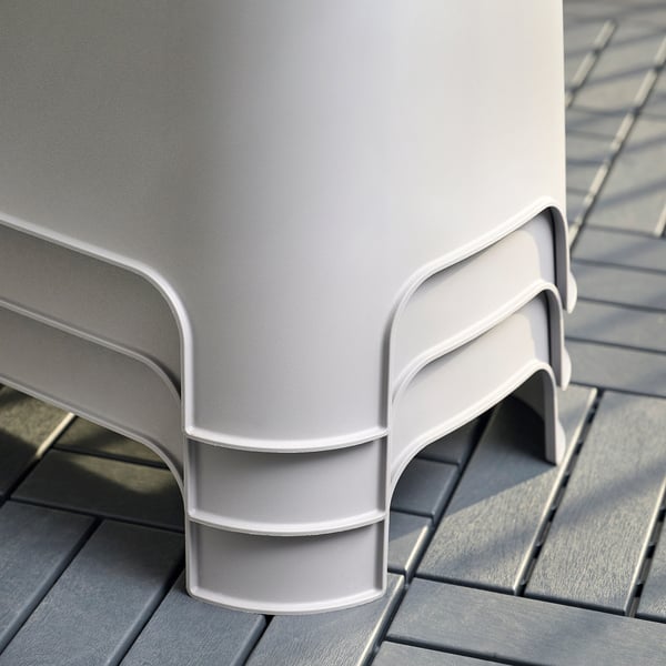 ASPAREN plant set, outdoor grey/transparent white, 89x38x91 cm