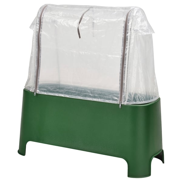 ASPAREN plant set, outdoor green/transparent white, 89x38x91 cm