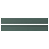 ASPUDDEN drawer front, dark grey-green, 80x10 cm, 2 pack