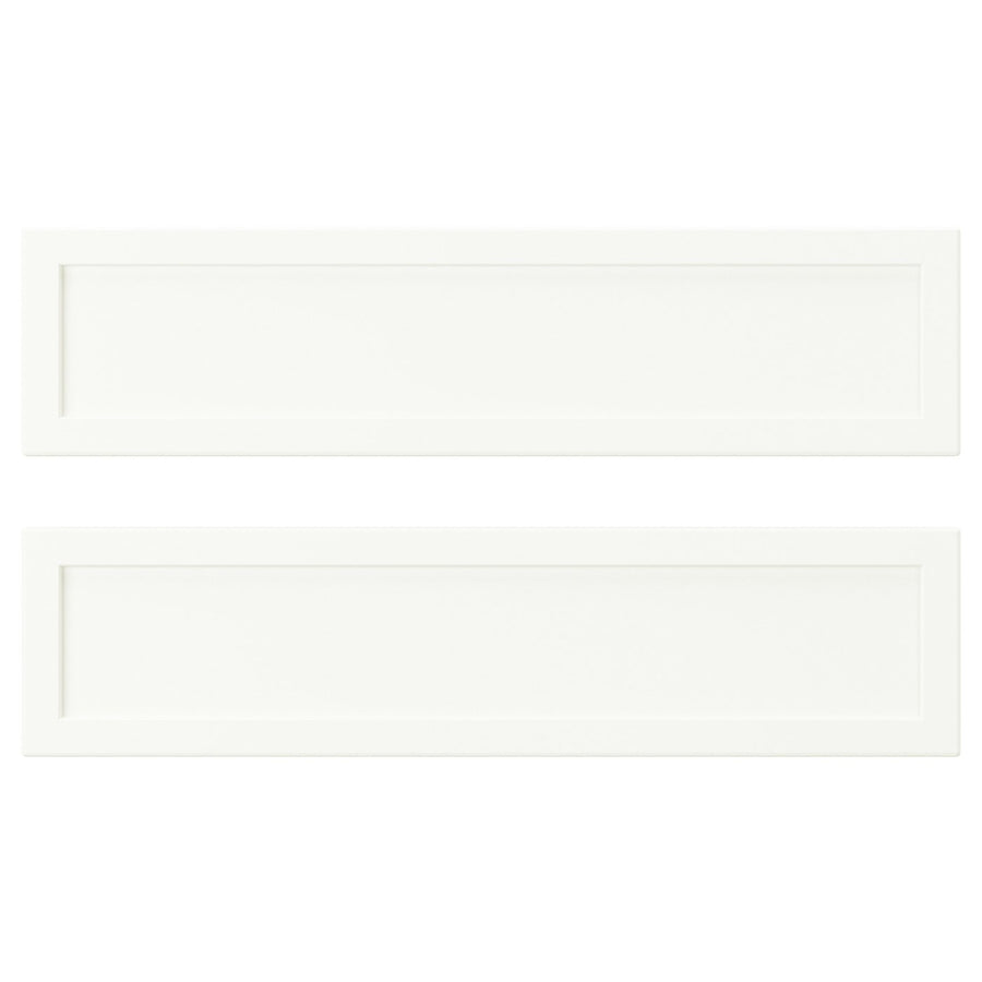 ASPUDDEN drawer front, matt white, 40x10 cm, 2 pack