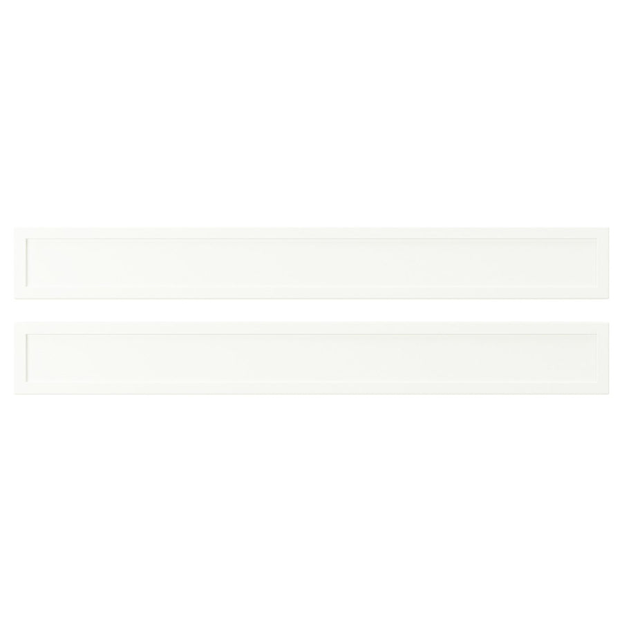ASPUDDEN drawer front, matt white, 80x10 cm, 2 pack