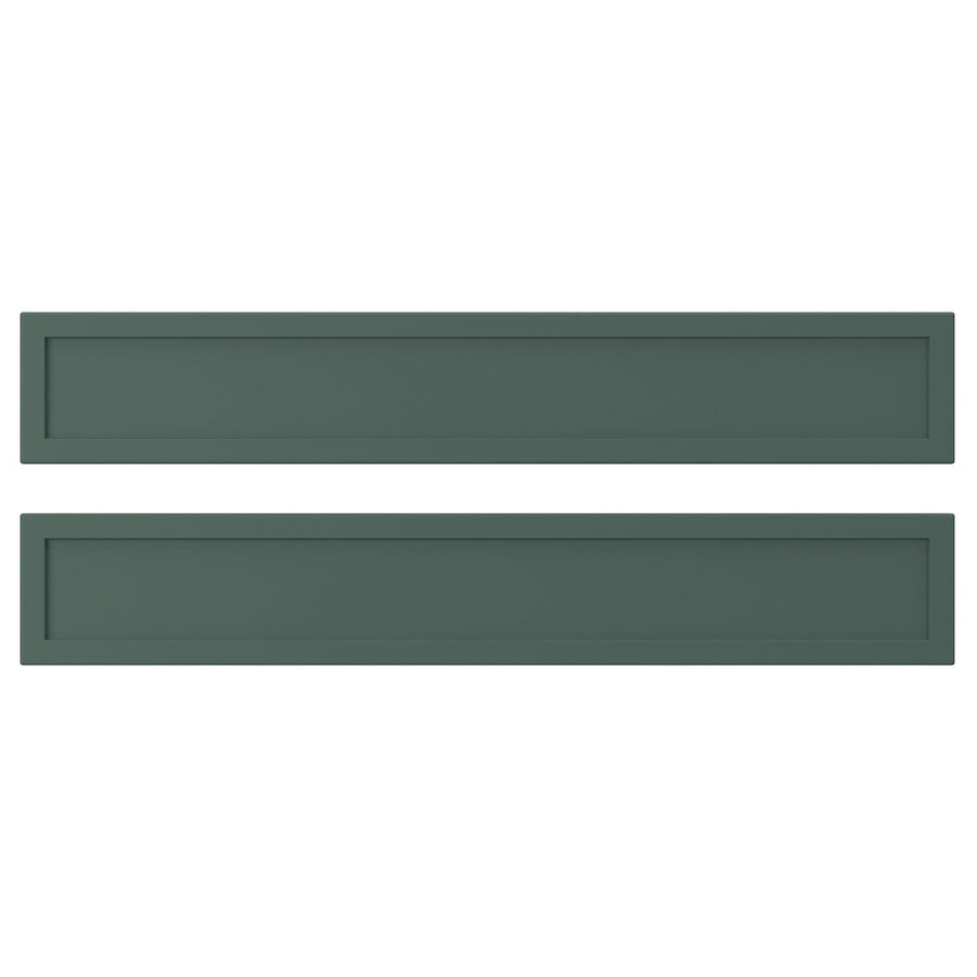 ASPUDDEN drawer front, dark grey-green, 60x10 cm, 2 pack
