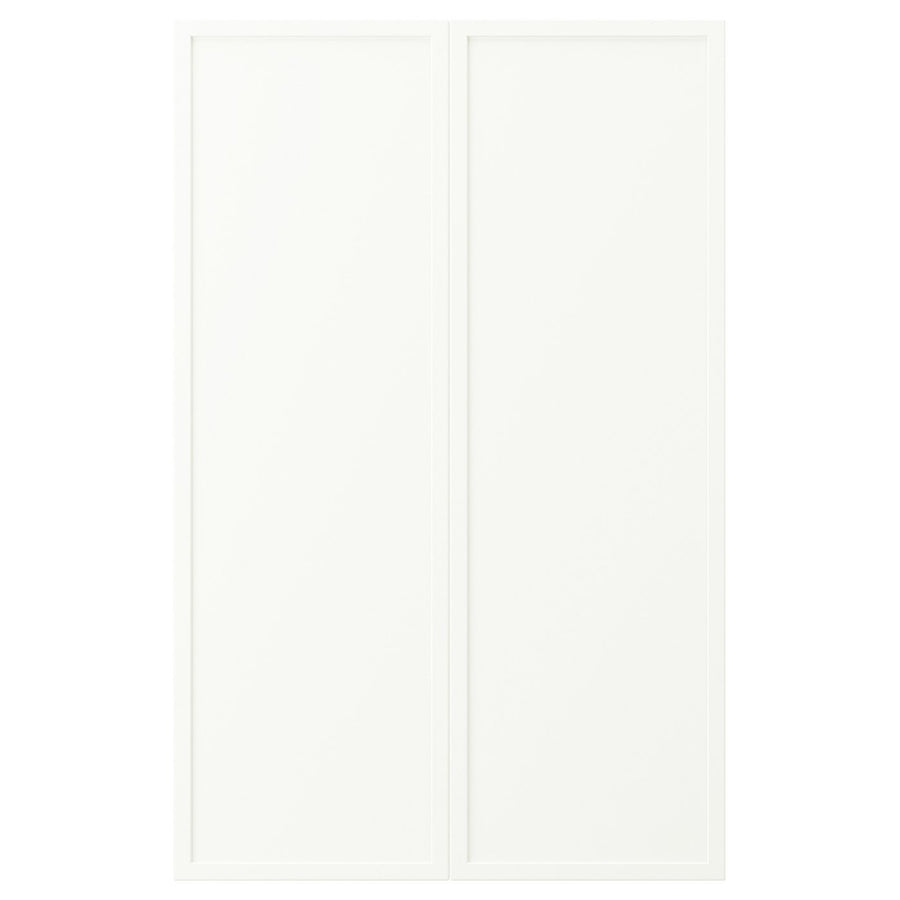 ASPUDDEN 2-p door f corner base cabinet set, matt white, 25x80 cm