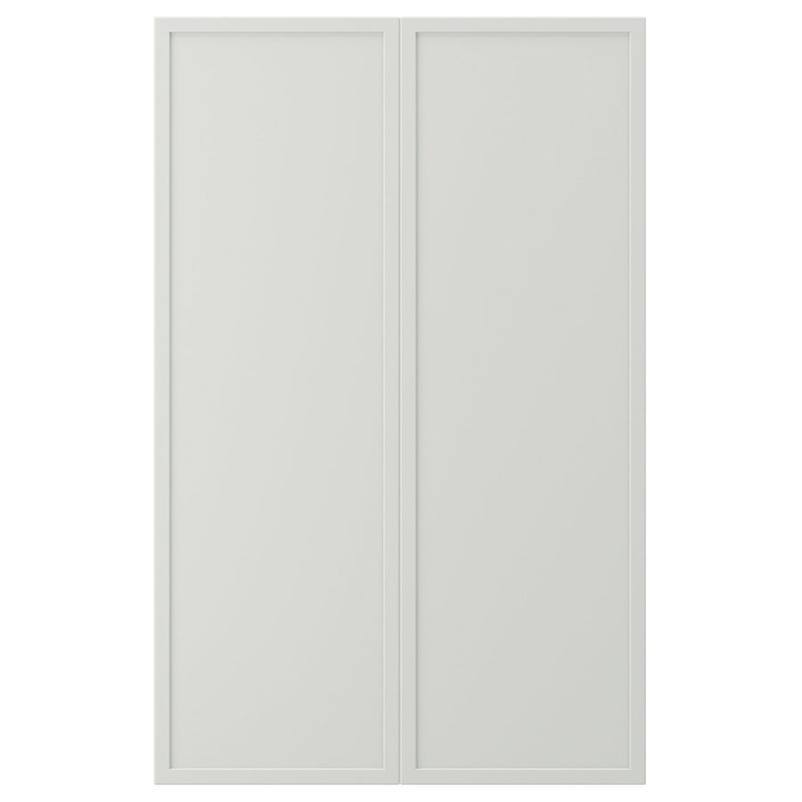 ASPUDDEN 2-p door f corner base cabinet set, light grey, 25.0x79.7 cm
