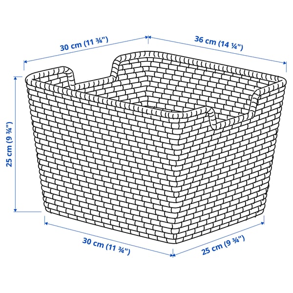ÅSUNDEN basket, dark grey, 30x36x25 cm