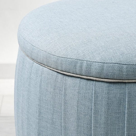 Ikea ÅTERLÖGA - Ottoman, with storage/Kilanda light blue