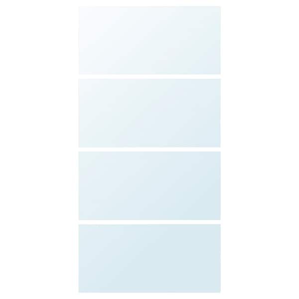 Ikea AULI - 4 panels for sliding door frame, mirror glass, 100x201 cm
