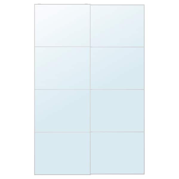 Ikea AULI - Pair of sliding doors, mirror glass, 150x236 cm