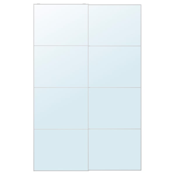 AULI pair of sliding doors, mirror glass, 150x236 cm