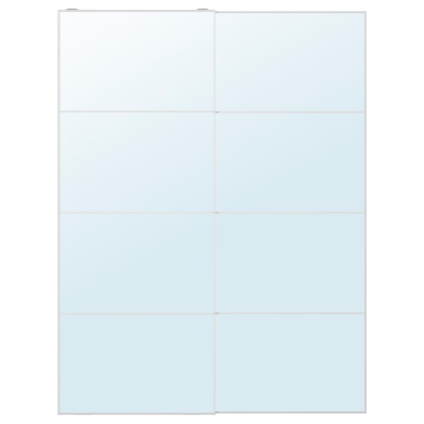 AULI pair of sliding doors, mirror glass, 150x201 cm