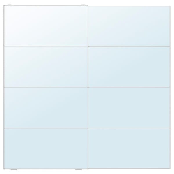 Ikea AULI - Pair of sliding doors, mirror glass, 200x201 cm
