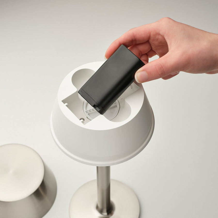 AVHÅLL LED portable lamp, battery-operated dimmable/black outdoor, 29 cm