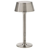 AVHÅLL LED portable lamp, battery-operated dimmable/nickel-plated outdoor, 29 cm