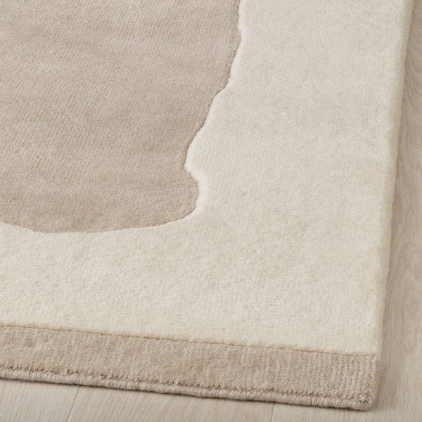 Ikea AXHAVREN - Carpet, long pile, beige/handmade,200x300 cm