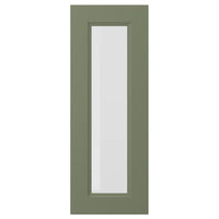 AXSTAD glass door, grey-green, 30x80 cm