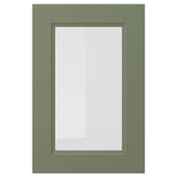 AXSTAD glass door, grey-green, 40x60 cm