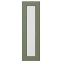 AXSTAD glass door, grey-green, 30x100 cm