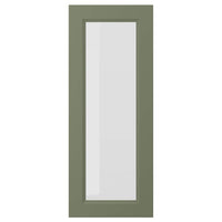 AXSTAD glass door, grey-green, 40x100 cm