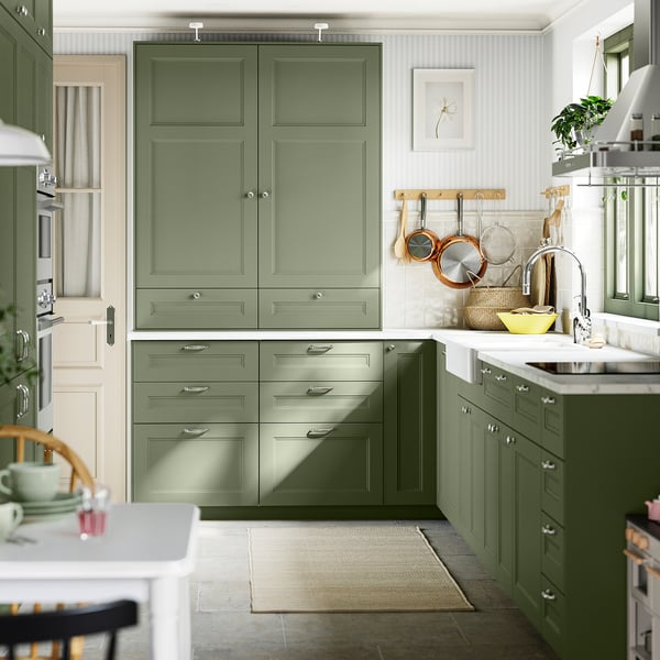 AXSTAD door, grey-green, 60x180 cm
