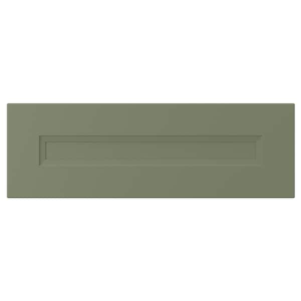 AXSTAD drawer front, grey-green, 60x20 cm