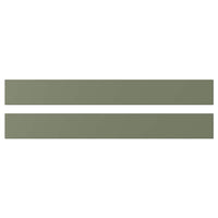 AXSTAD drawer front, grey-green, 80x10 cm, 2 pack