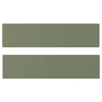 AXSTAD drawer front, grey-green, 40x10 cm, 2 pack