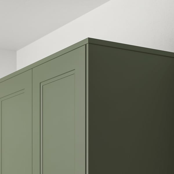 AXSTAD rounded deco strip/moulding, grey-green, 221 cm