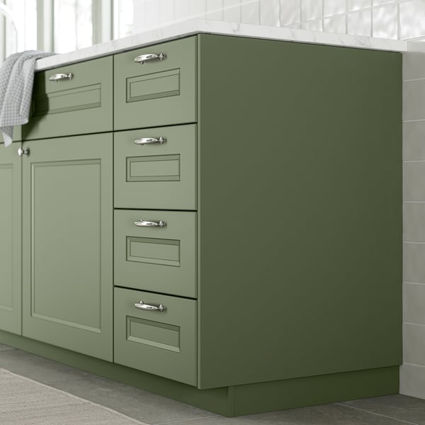 AXSTAD cover panel, grey-green, 39x106 cm