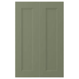 AXSTAD 2-p door f corner base cabinet set, grey-green, 26x80 cm