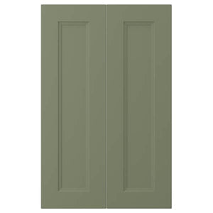 Ikea AXSTAD - Set 2 doors for corner base cabinet, gray-green,26x80 cm
