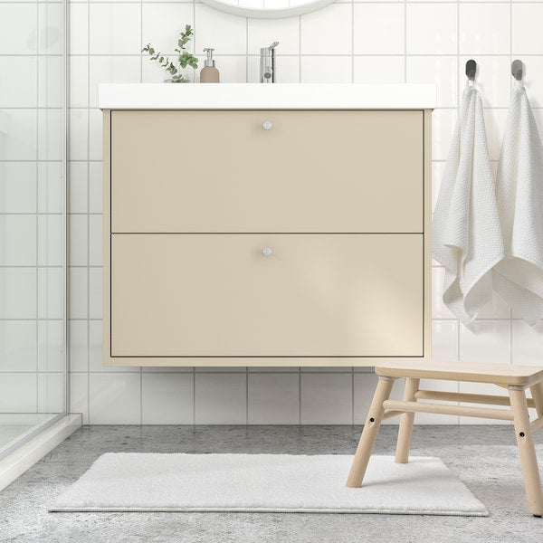 BACKMÅRA bath mat, white, 50x80 cm