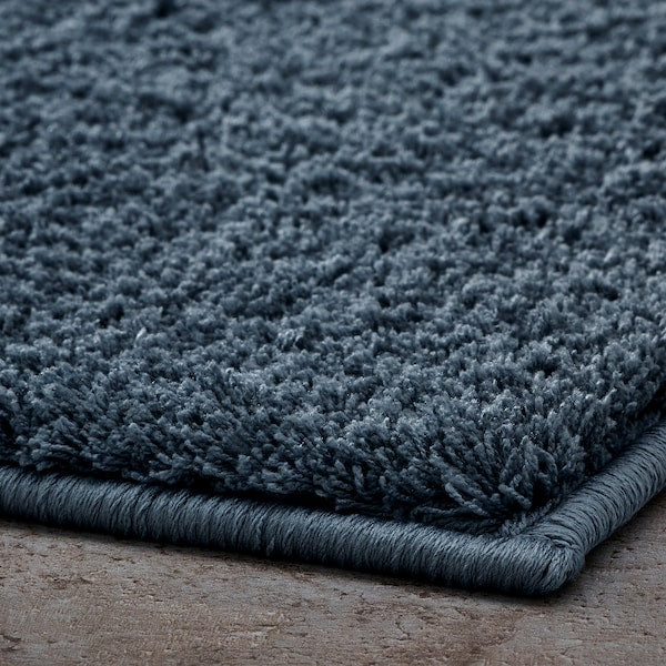 BACKMÅRA bath mat, dark grey-blue, 50x80 cm