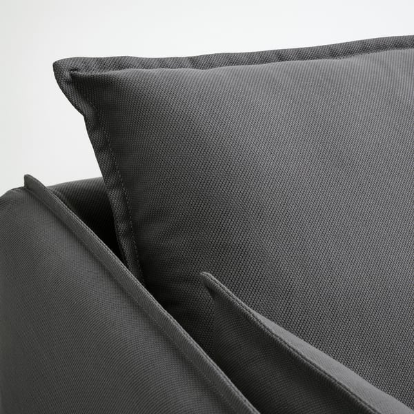 BACKSÄLEN 3-seat sofa, Hallarp grey, 205x85x94 cm