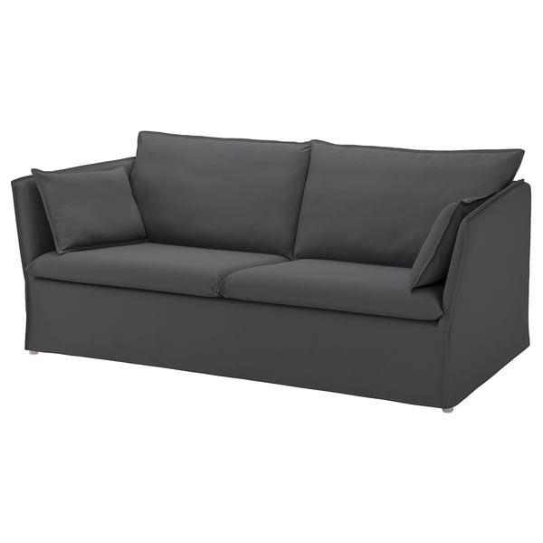 BACKSÄLEN cover for 3-seat sofa, Hallarp grey