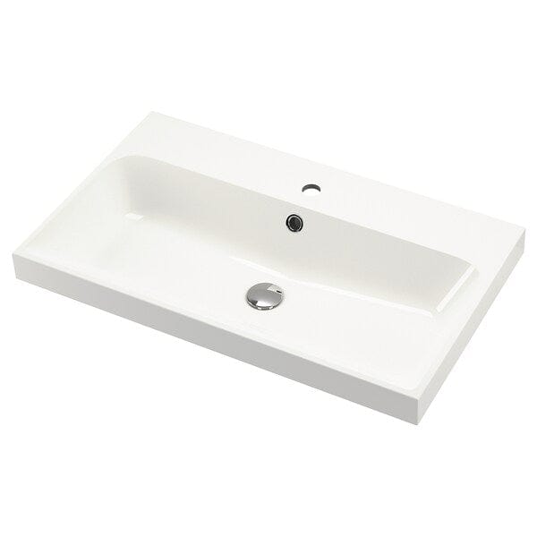 Ikea BACKSJÖN - Washbasin, white, 80x48 cm