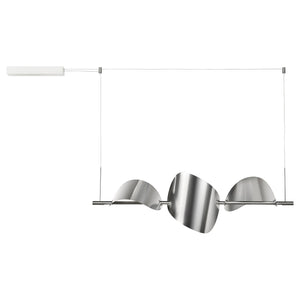 BACKSTÖRN LED pendant lamp, dimmable/matt aluminium, 108 cm