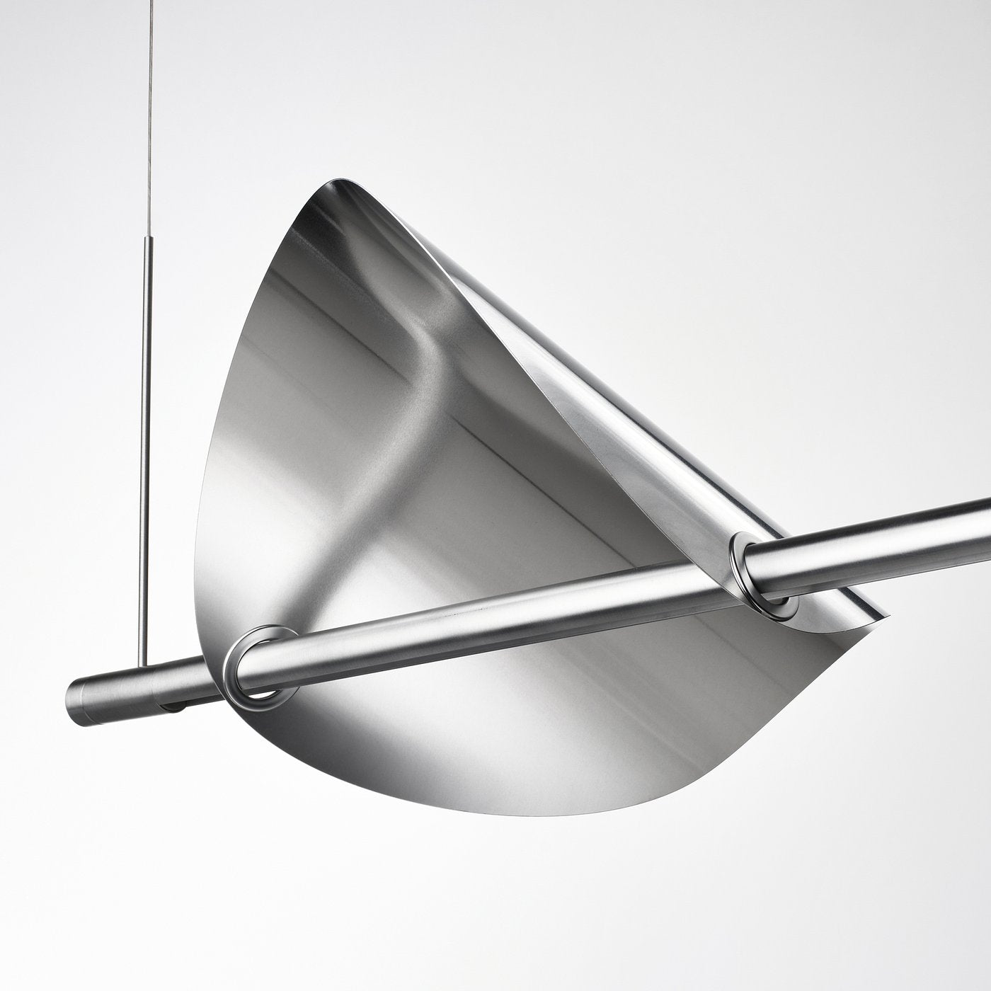 BACKSTÖRN LED pendant lamp, dimmable/matt aluminium, 108 cm