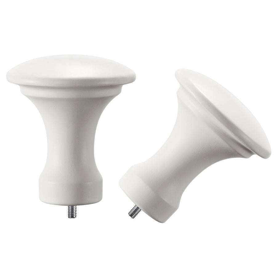 BÄCKRADULA finials, 1 pair, white, 6.6 cm