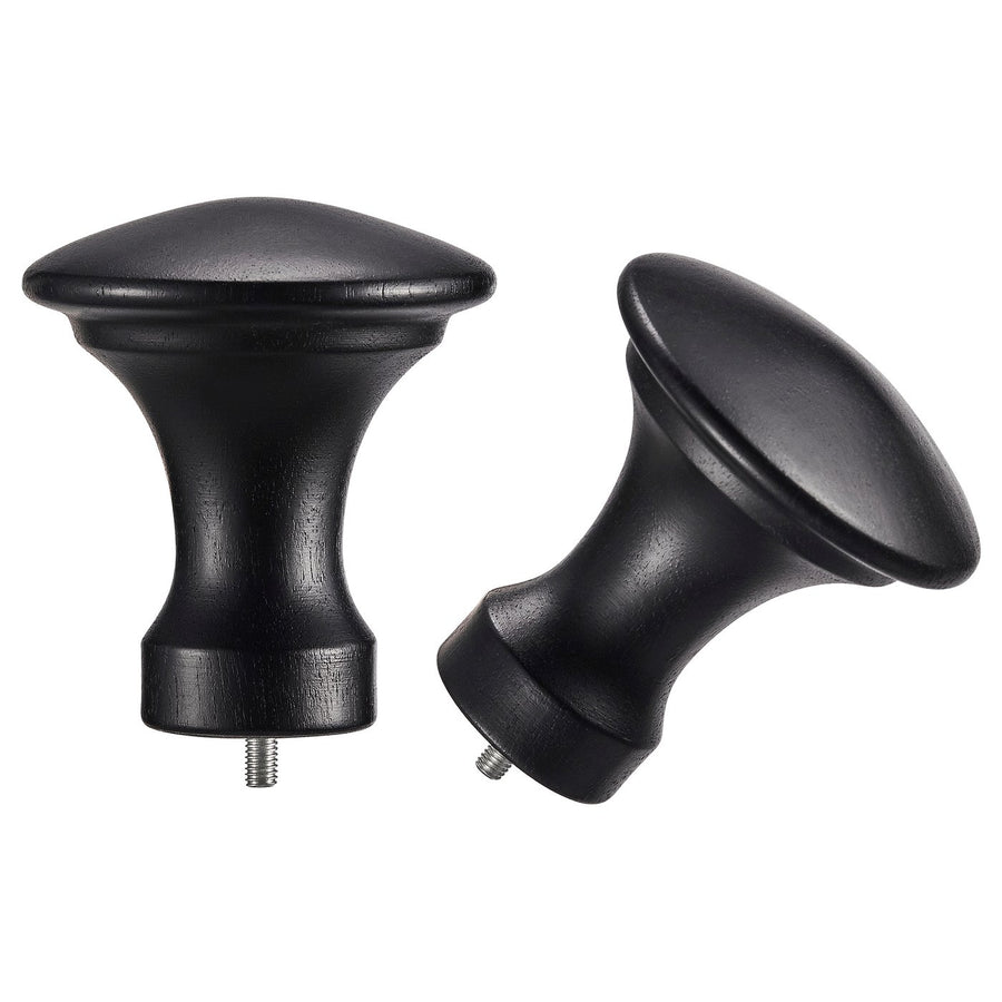 BÄCKRADULA finials, 1 pair, black, 6.6 cm
