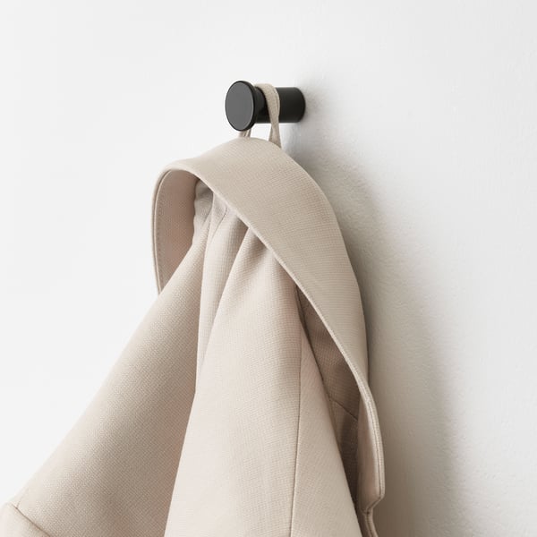 BÄNGBULA hook, black, 2 pack