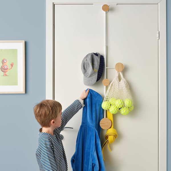 BÄRFIS hanger for door, adjustable, 28x99 cm