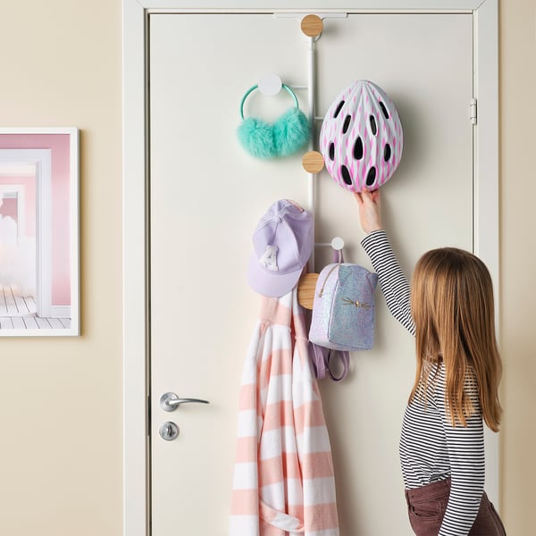 BÄRFIS hanger for door, adjustable, 28x99 cm