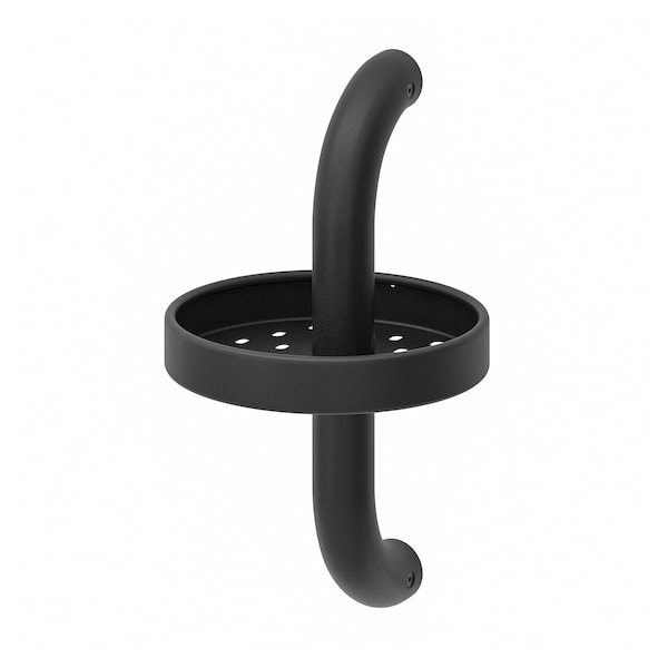 BÄSINGEN shower shelf, anthracite, 16x29 cm