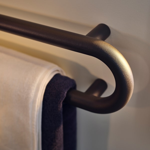 BÄSINGEN towel rail, anthracite, 65 cm