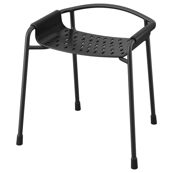 BÄSINGEN shower chair, anthracite, 44x65x52 cm