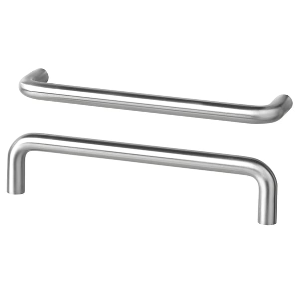 BAGGANÄS handle, stainless steel, 5 mm, 2 pack