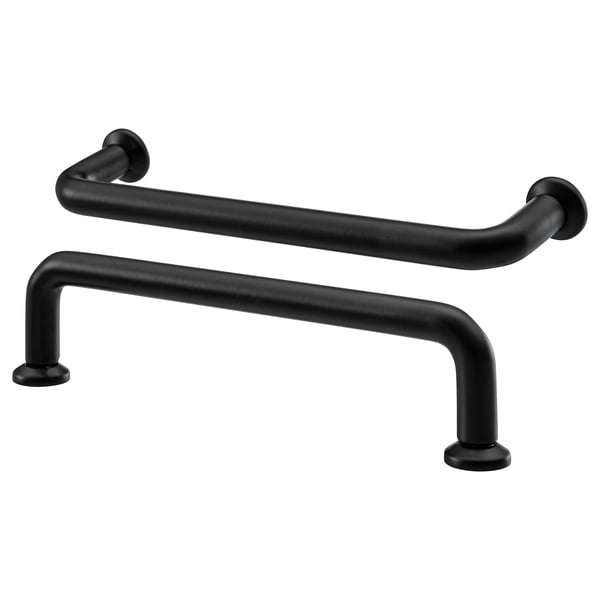 BAGGANÄS handle, black, 5 mm, 2 pack