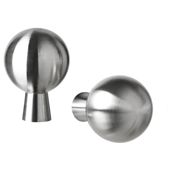 BAGGANÄS knob, stainless steel, 5 mm, 2 pack