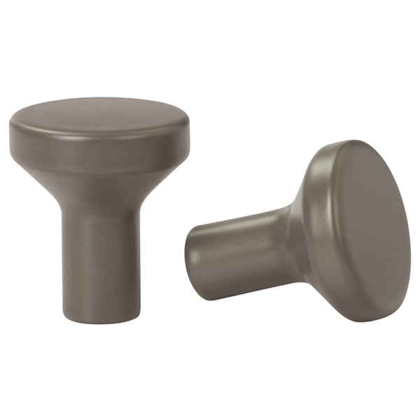BAGGANÄS knob, brown-beige, 5 mm, 2 pack